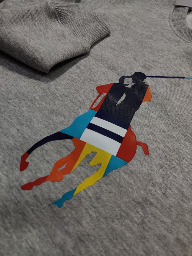 Polo Multi Pony Sweatshirt - Grey - Brand Store
