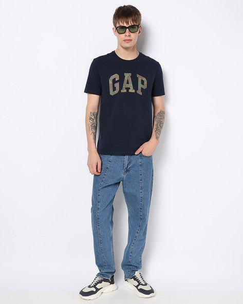 تيشيرت Gap Camouflage Arch Logo - كحلي