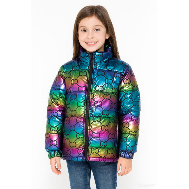 Gap Kids Unisex Puffer Jacket -  Rainbow