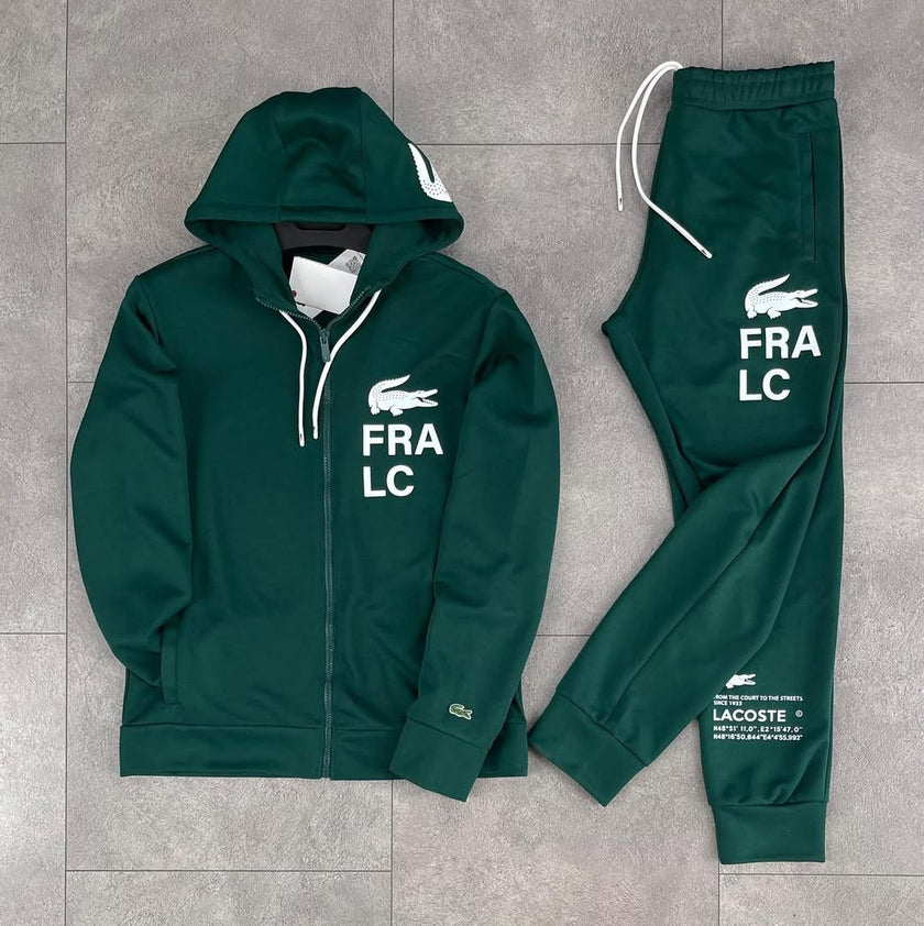 LCST Zipper FR  Zipper Hoodie Tracksuit - Forest Green