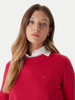 Tommy Flag Logo Women Sweatshirt - Red