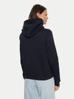 Guess Embroidered Triangle Logo Womens Pullover Hoodie - Navy Blue
