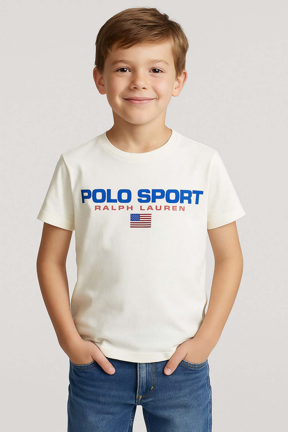 Kids Polo Sports  - White