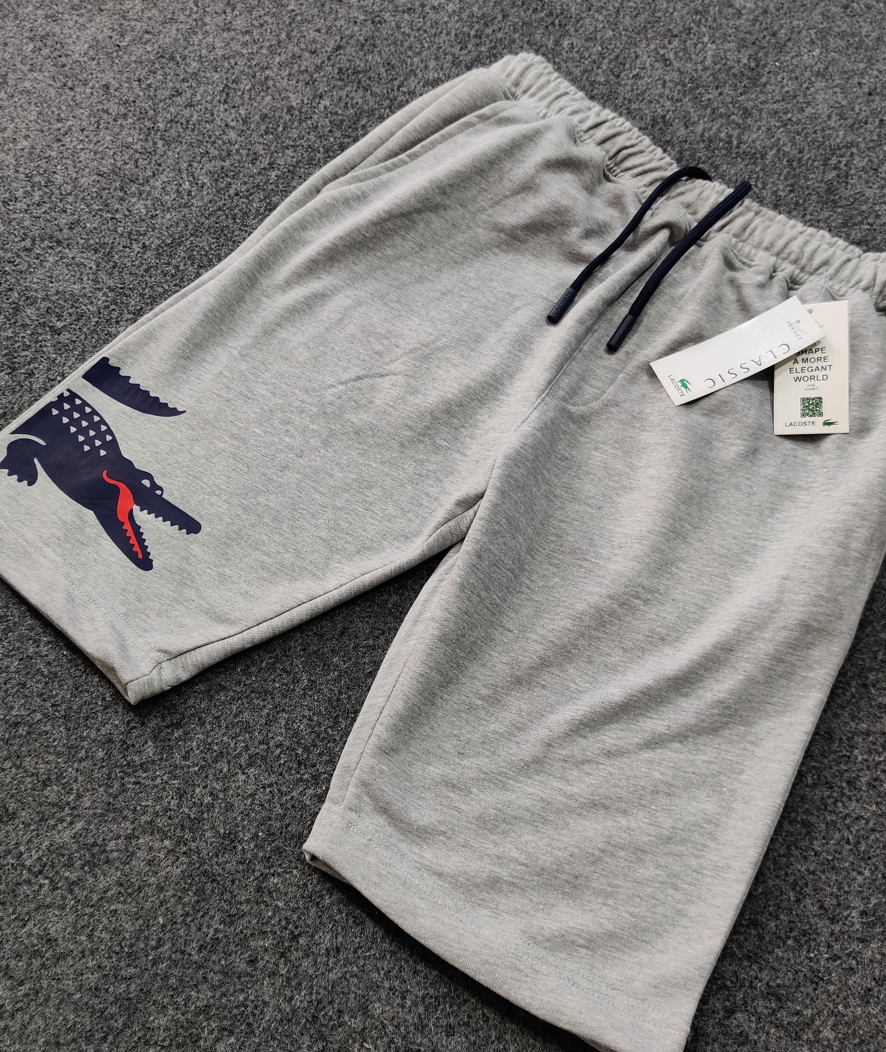 Lacoste Crocodile Printed Shorts - Gray - Brand Store