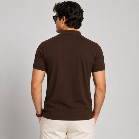 Polo Pique Brown Shirt