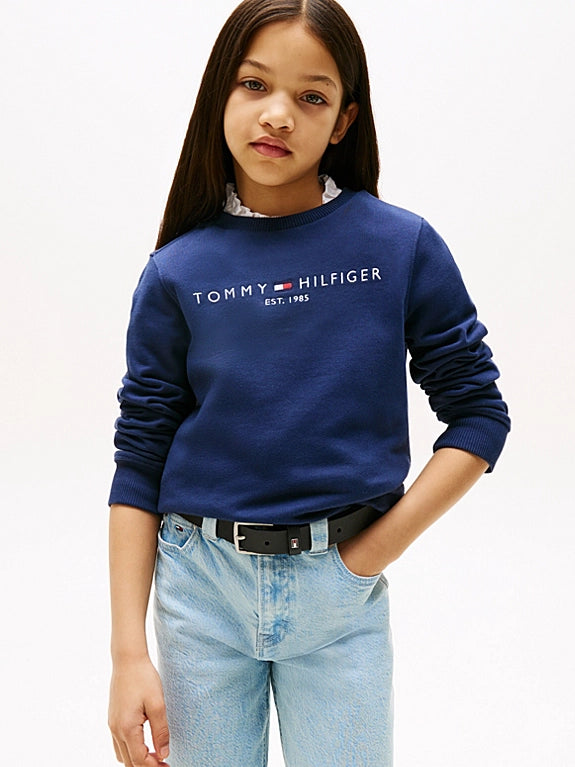 TH Flex Logo Embroidered Sweatshirt - Navy Blue