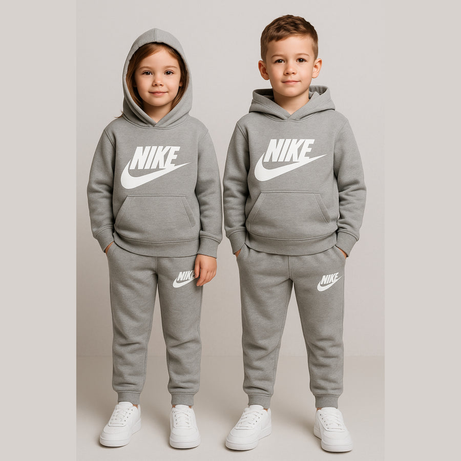 Kids NK Hoodie Tracksuit Unisex - Grey