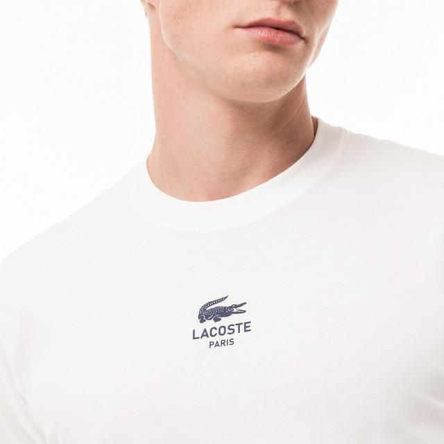 Lacoste Paris Logo Tee - White - Brand Store