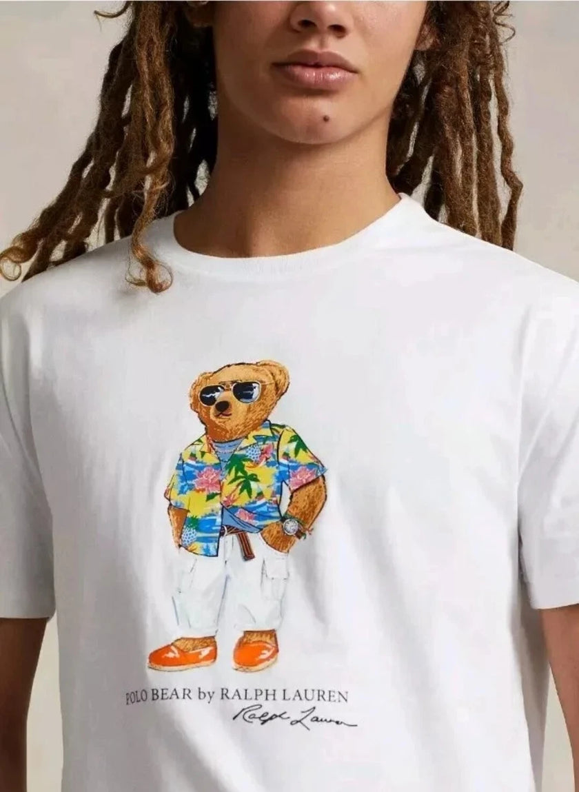 Polo Bear Printed Tee - White - Brand Store
