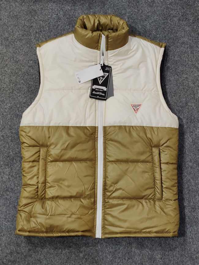 Guess Gilet Sleeveless - White/Gold - Brand Store