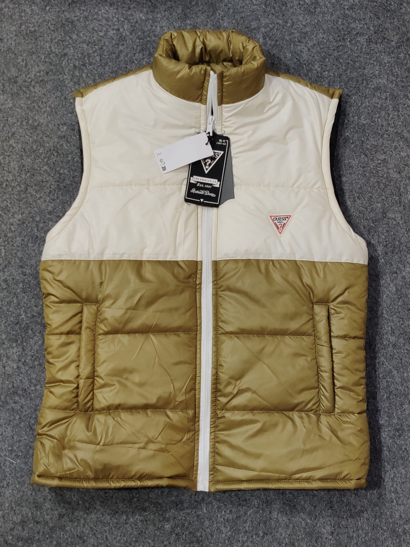 Guess Gilet Sleeveless - White/Gold - Brand Store