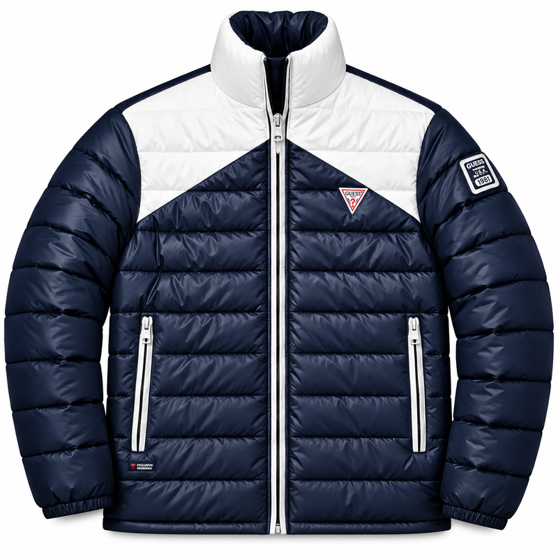 Guess Refletive Jacket - Blue/White