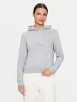 Guess Embroidered Triangle Logo Womens Pullover Hoodie - Grey