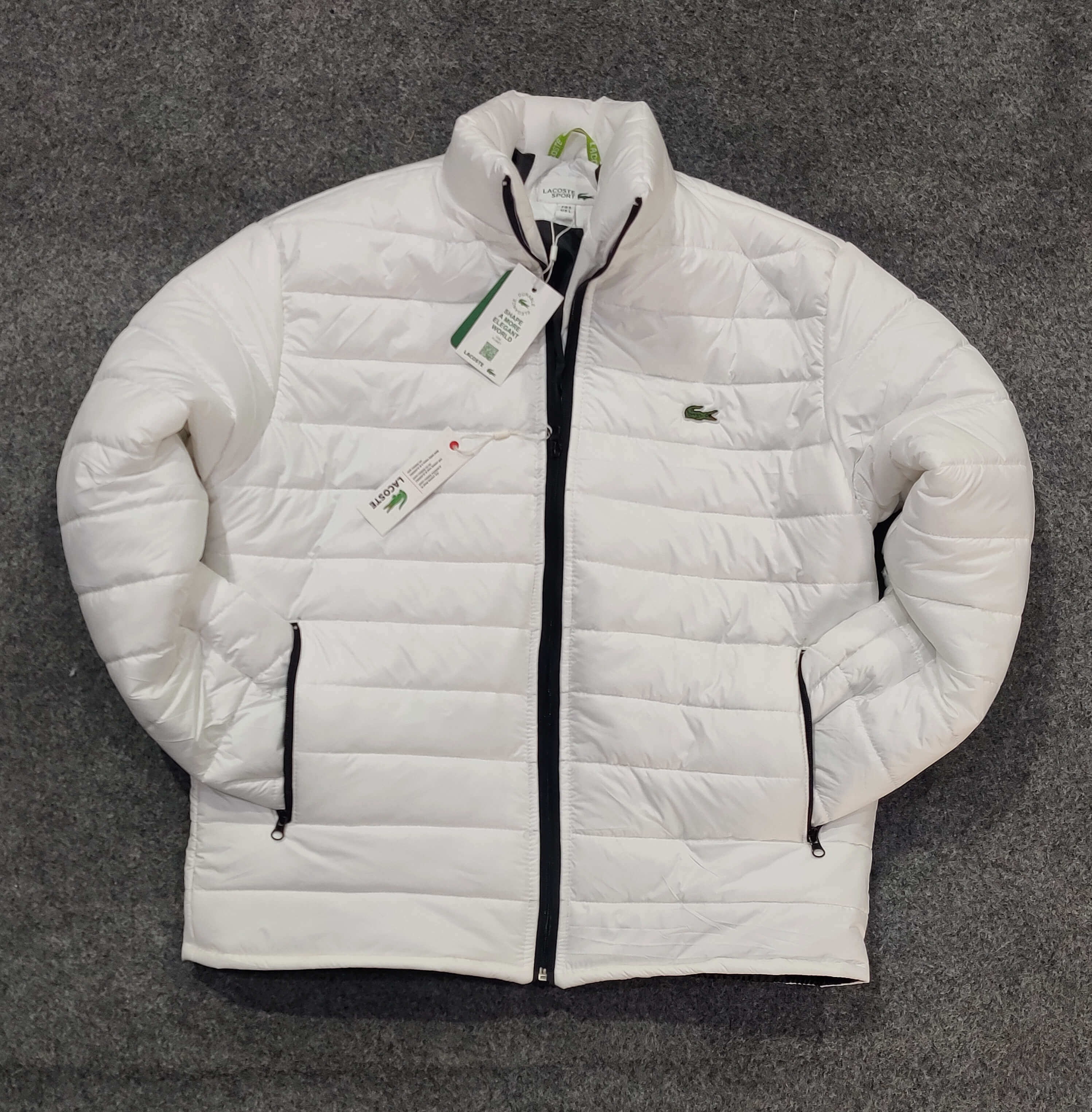 Lacoste White Puffer Jacket