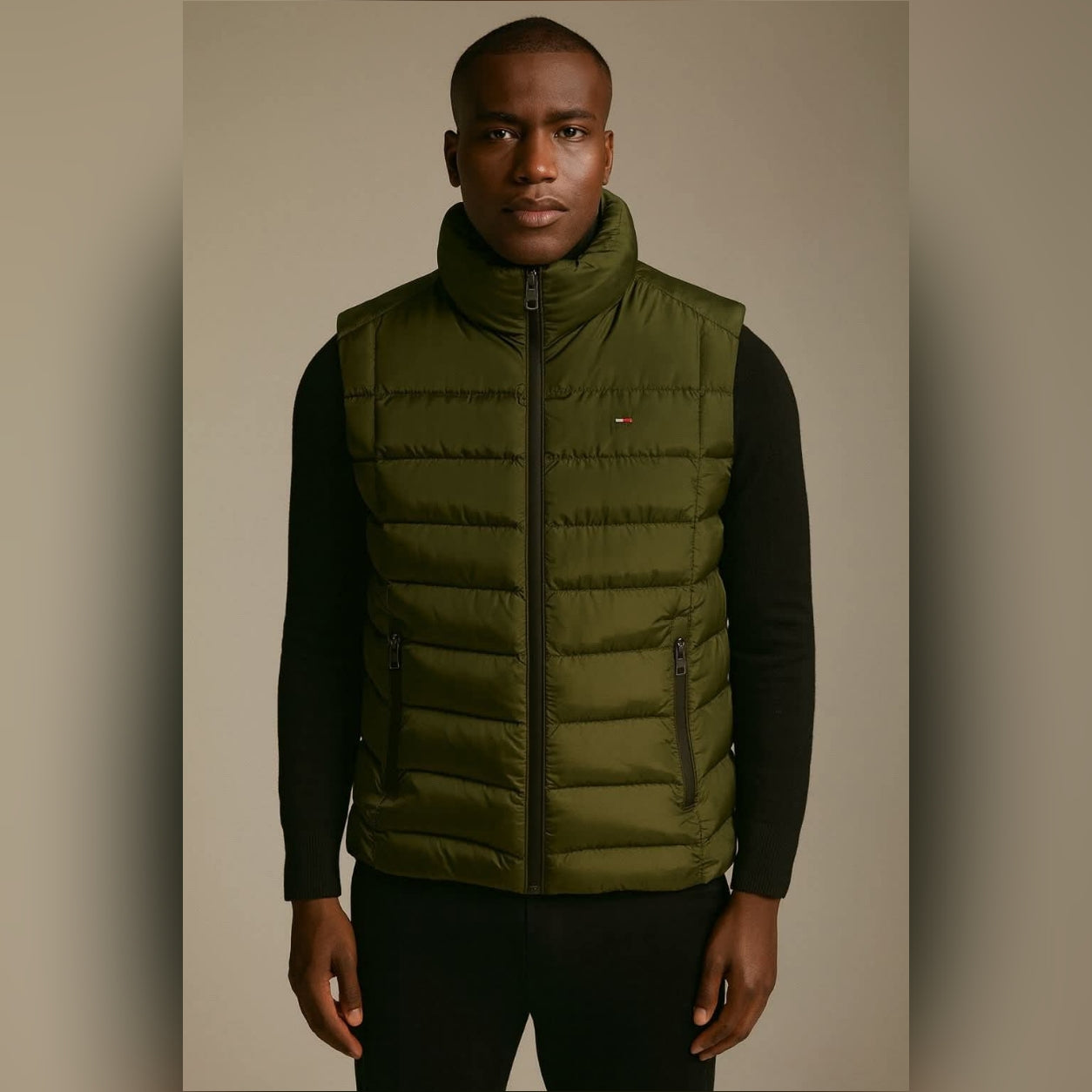 TH Sleeveless Gilet - Olive Green
