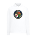 هودي بشعار دائري من RL POLO - أبيض 