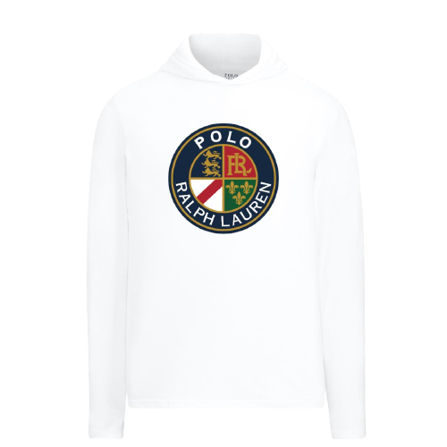 هودي بشعار دائري من RL POLO - أبيض 