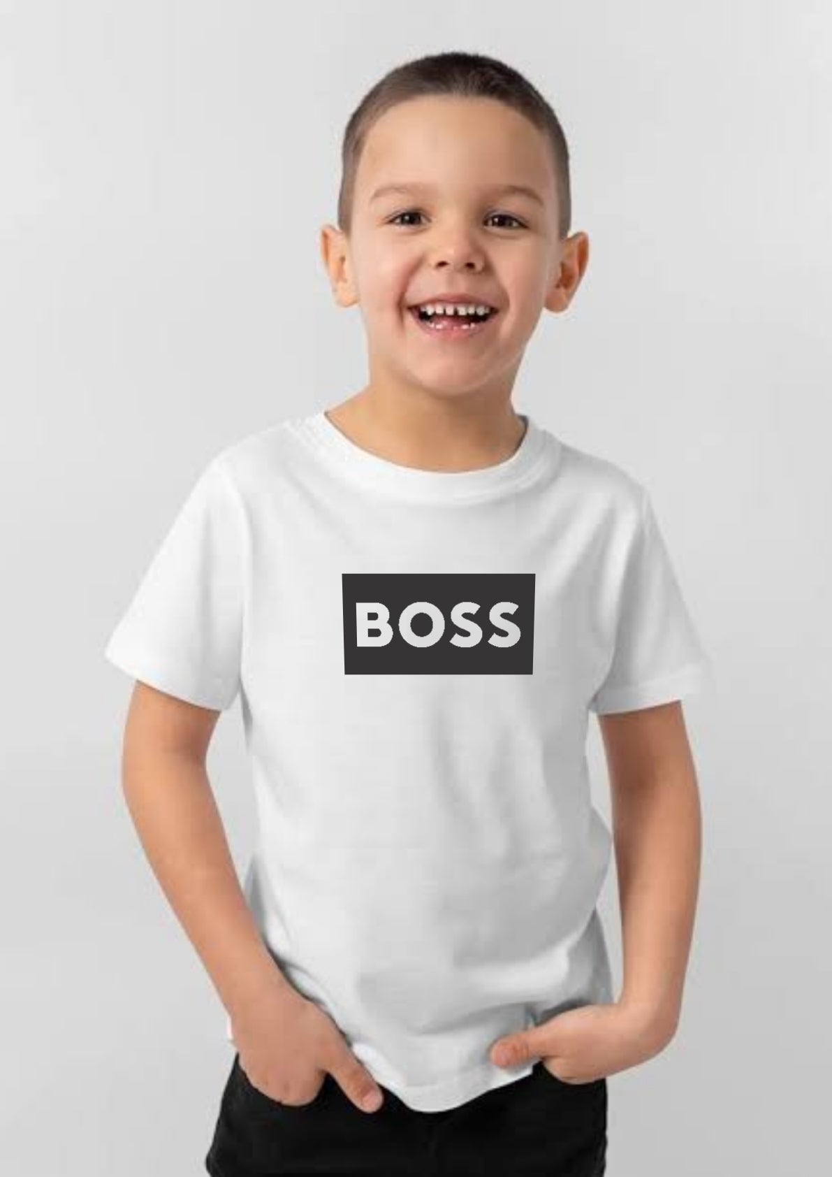 Boss Boys Tee - White