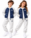 GAP Kids Hybrid Puffer Tracksuit Set – Navy/Gray