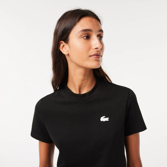 Lacoste White Logo Tee - Black