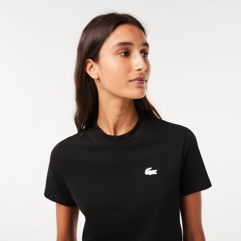 Lacoste White Logo Tee - Black - Brand Store