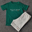 Kids Hilifiger Signature Short Set - Green/White - Brand Store