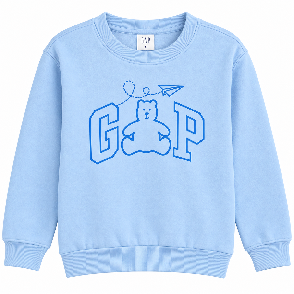 Gap Teddy Bear Graphic Crewneck Sweatshirt - Sky