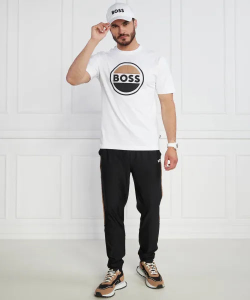 Boss Round Logo Tee - White - Brand Store