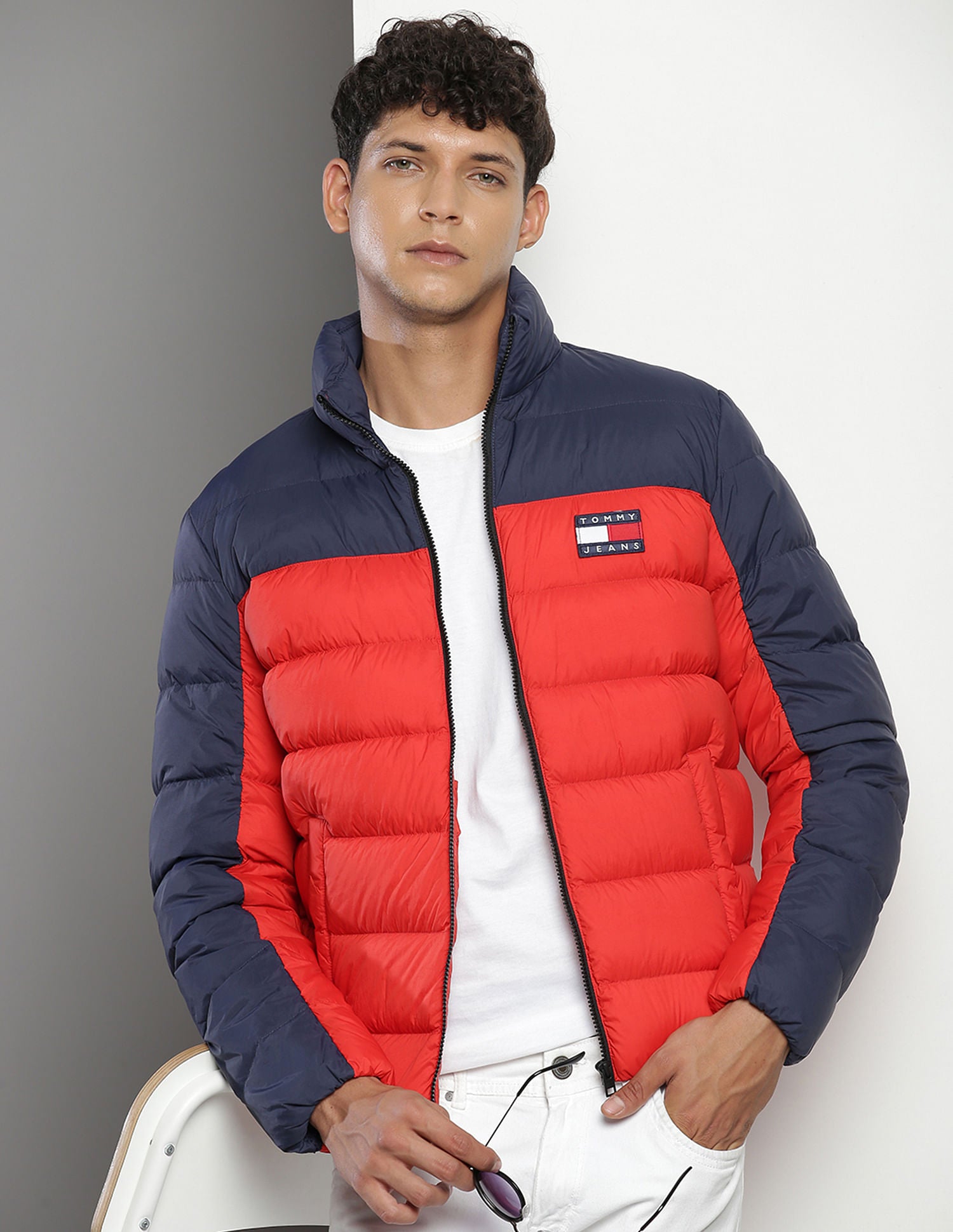 Tommy Colorblock Puffer - Navy/Red - Brand Store