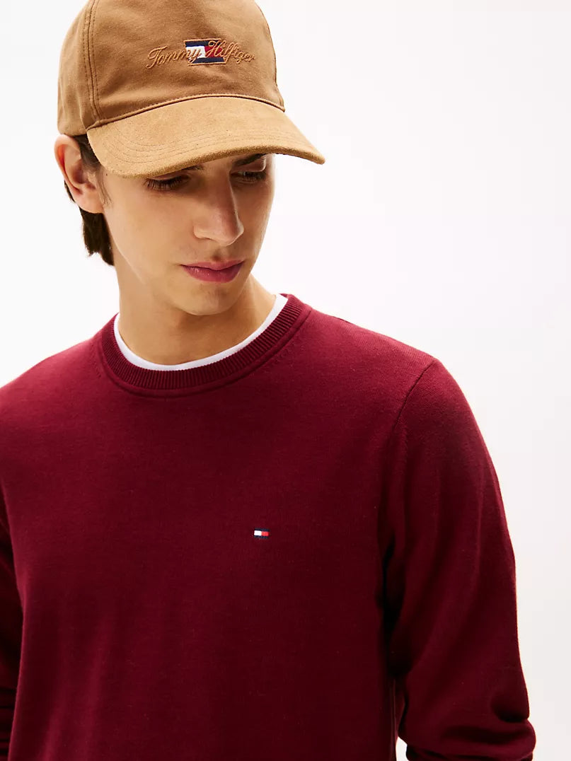 Tommy Hilfiger Classic Logo Sweatshirt - Burgundy - Brand Store