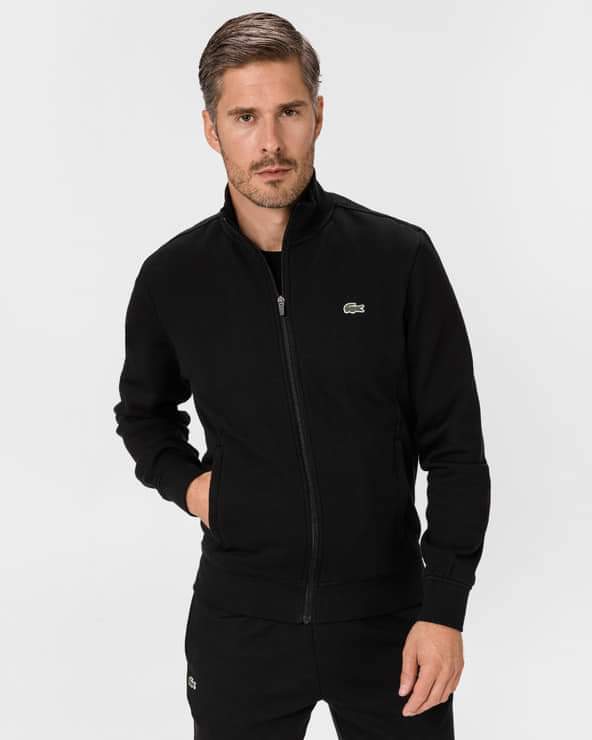 Lacoste Mockneck Full Zipper - Black