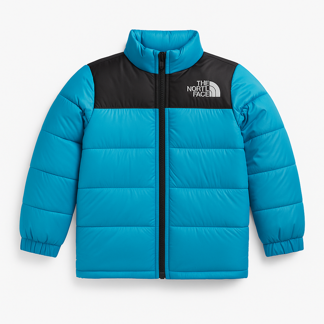 TNF Full Sleeves Kids Puffer - Aqua