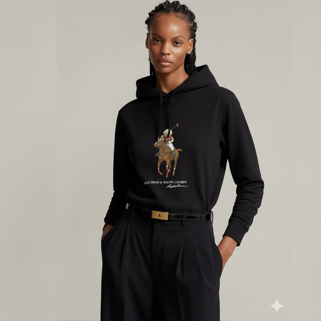 POLO Bear Pullover Hoodie - Black