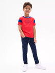 Tommy Colorblock Kids Tee - Red - Brand Store