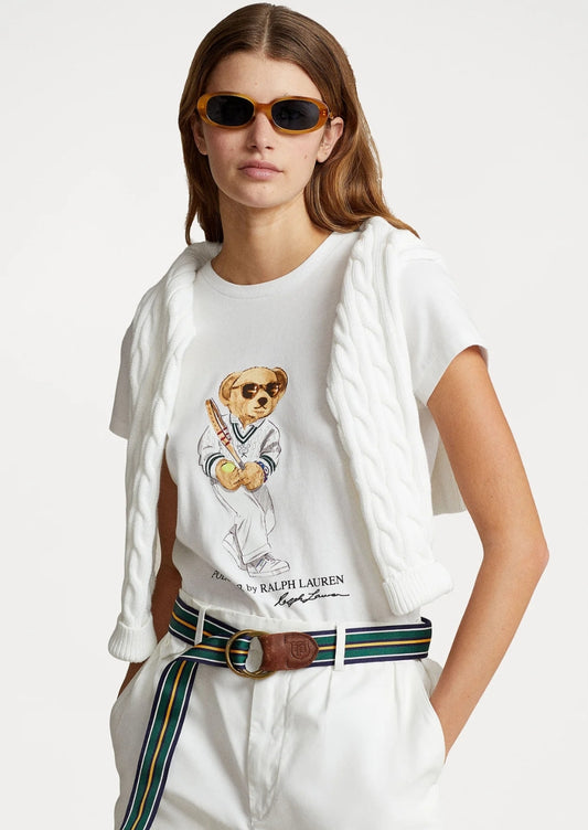 Polo Tannis Bear Tee - White