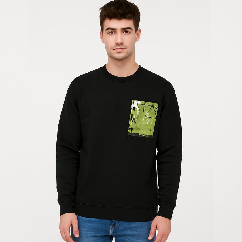 Jack & Jones Patch Sweatshirt - Black