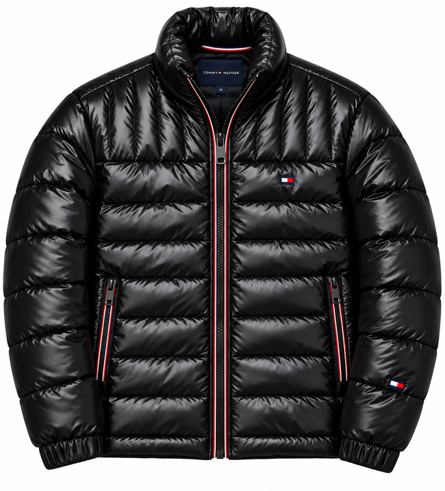 Tommy Puffer Jacket - Black