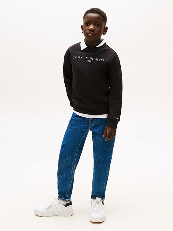 TH Flex Logo Embroidered Sweatshirt - Black - Brand Store