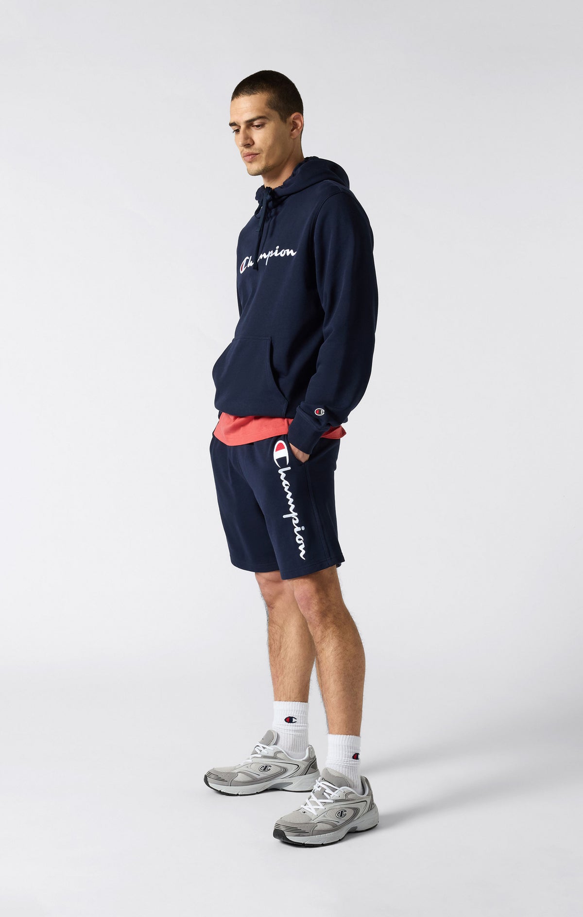 CHAMPION Lightweight French Terry Shorts - Navy - Brand Store