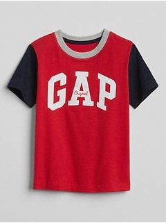 Gap Color Block Kids Tee - Red - Brand Store