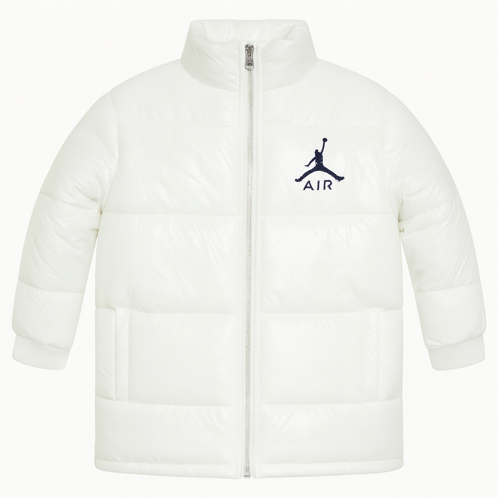Kids Jordan Puffer Jacket -  White