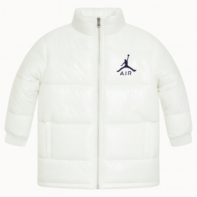 Kids Jordan Puffer Jacket -  White