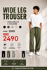 Jack&Jones Relaxed Fit Wide Leg Trouser - Beige