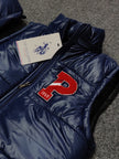 US Polo Jacket Sleeveless With Cap  - Navy Blue - Brand Store