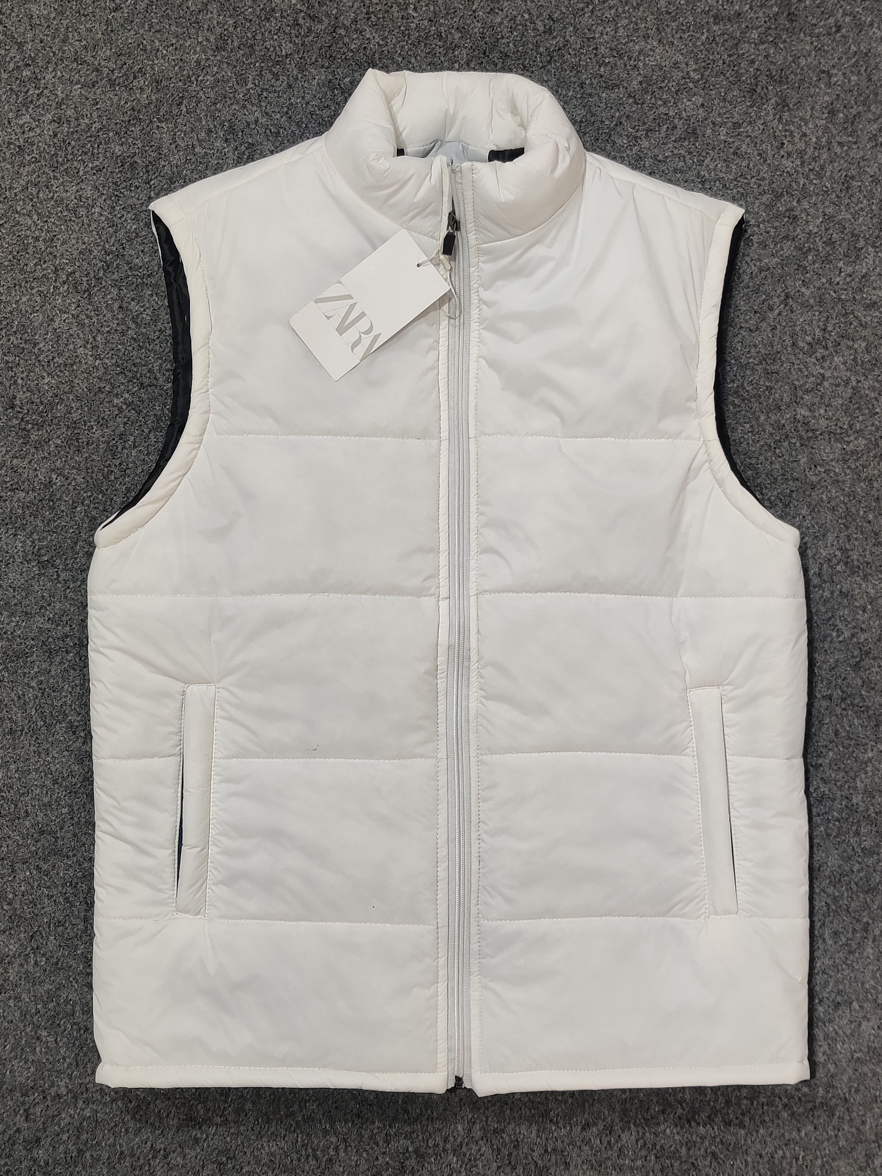 Zra Puffer Sleeveless - Pearl White