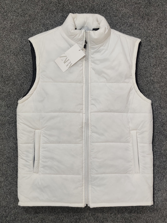 Zra Puffer Sleeveless - Pearl White - Brand Store