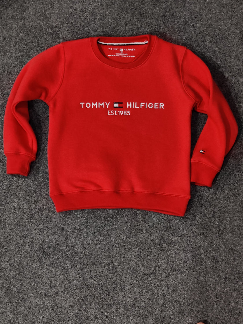 TH Flex Logo Embroidered Sweatshirt - Red