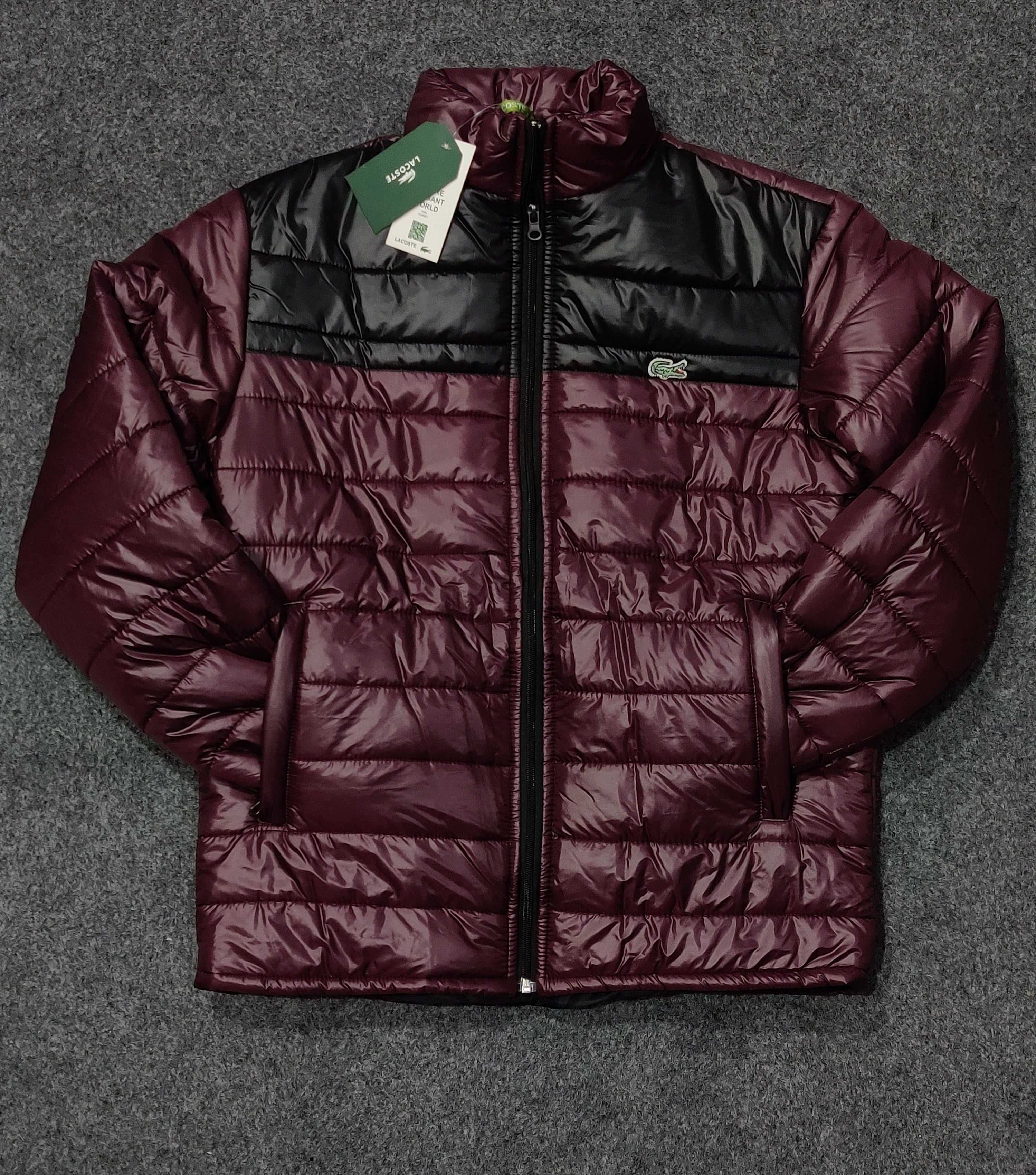 LCST Colorblock Puffer Jacket - D Burgundy/Black