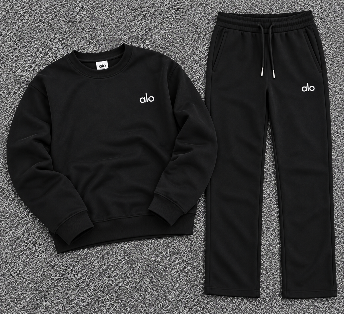 ALO Relaxed Fit Sweatshirt & Wide-Leg Trouser Set