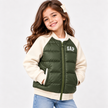 GAP Kids Hybrid Puffer Bomber Jacket - Olive/Cream